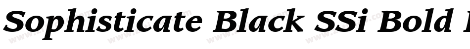 Sophisticate Black SSi Bold Italic字体转换